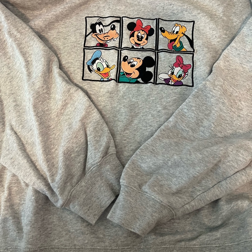 Disney Gray Sweatshirt with Cartoon Design